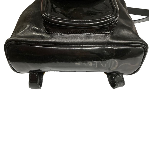 Gucci Black Bamboo Patent Leather Backpack - Picture 10 of 12